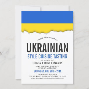 Ukrainian Cuisine Party Flag Invite