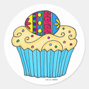 Ukrainian Cupcake by Vera Trembach Classic Round Sticker