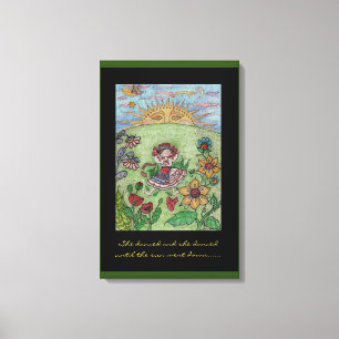 Ukrainian Dancers Folk Art Canvas Print