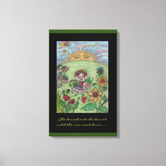 Ukrainian Dancers Folk Art Canvas Print (Front)