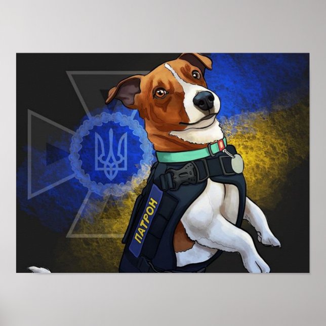 Ukrainian dog Patron Poster (Front)