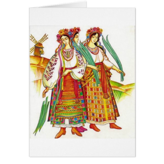 Ukrainian Dress from Kyiv Greeting Card (Front)