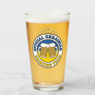 Ukrainian Drinking Team Flag of Ukraine Glass