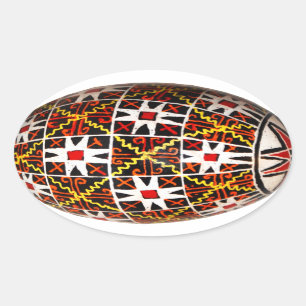 Ukrainian Easter Egg Oval Sticker
