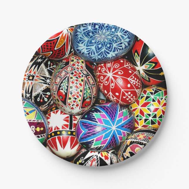 Ukrainian Easter Eggs, Paper Plate (Front)