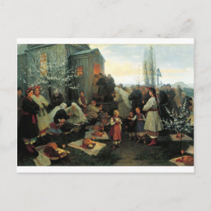 Ukrainian Easter/velyk Den' Blessing Holiday Postcard