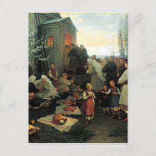 Ukrainian Easter/velyk Den' Blessing Holiday Postcard