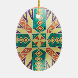 Ukrainian Egg Style Christmas Ornament