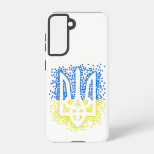 Ukrainian emblem trident tryzub scattering hearts samsung galaxy case