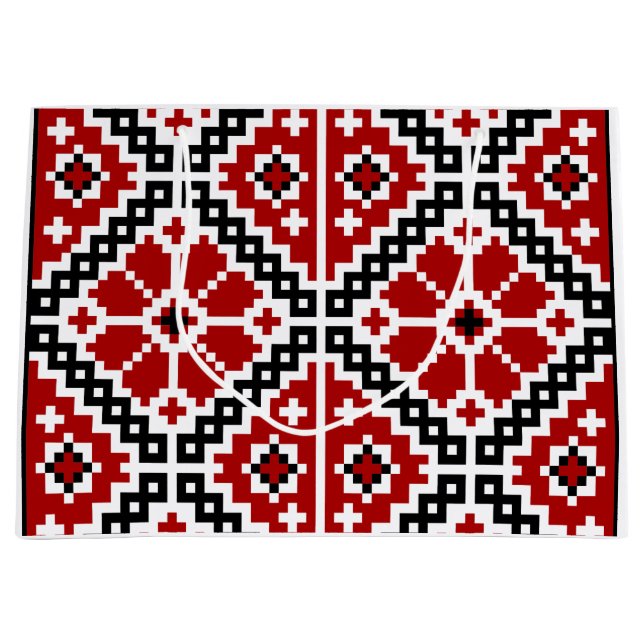 Ukrainian embroidery large gift bag (Front)
