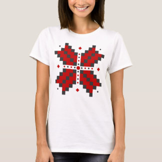 Ukrainian embroidery, red and black T-Shirt