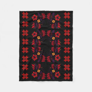 Ukrainian Embroidery Vyshyvanka Ethnic Fleece Blanket