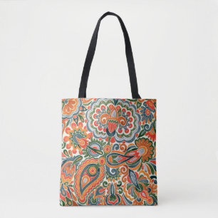 Ukrainian Ethnic Flower, Hand-Drawn Marker. Tote Bag