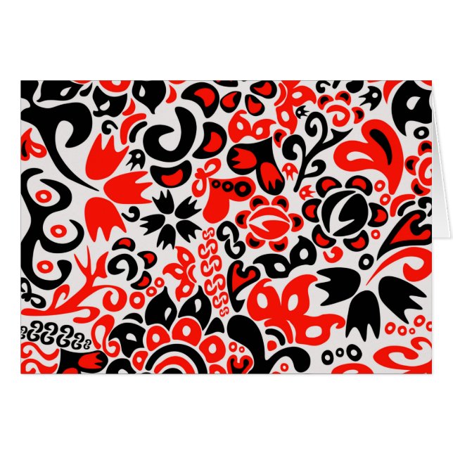 Ukrainian ethnic folk art floral pattern absrtact  (Front Horizontal)