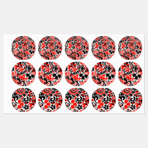 Ukrainian ethnic folk art floral pattern absrtact