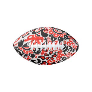 Ukrainian ethnic folk art floral pattern absrtact american football