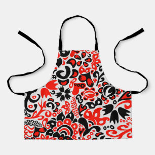 Ukrainian ethnic folk art floral pattern absrtact  apron