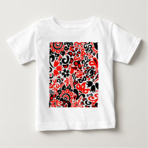 Ukrainian ethnic folk art floral pattern absrtact baby T-Shirt