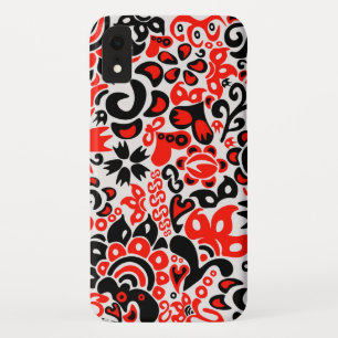 Ukrainian ethnic folk art floral pattern absrtact  iPhone XR case