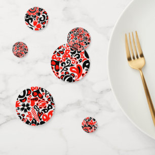 Ukrainian ethnic folk art floral pattern absrtact  confetti