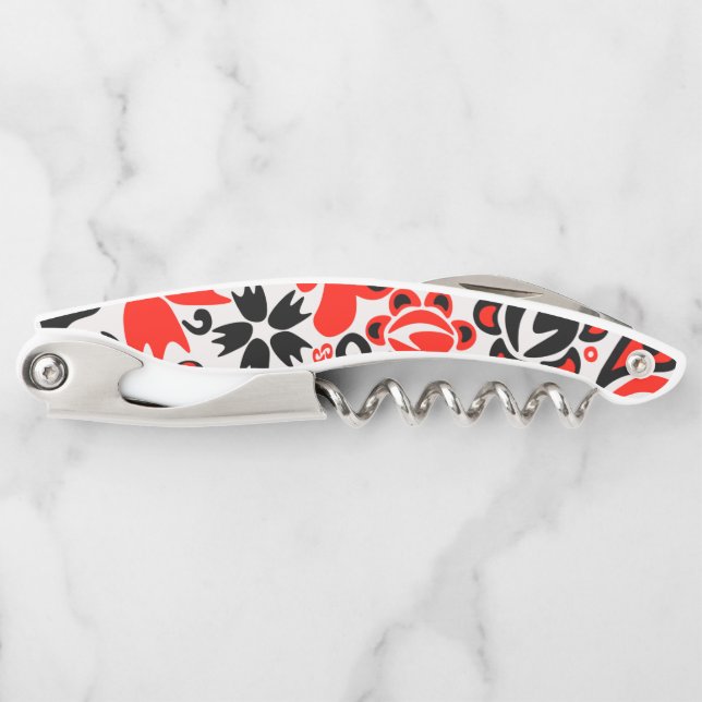 Ukrainian ethnic folk art floral pattern absrtact  corkscrew (Front)