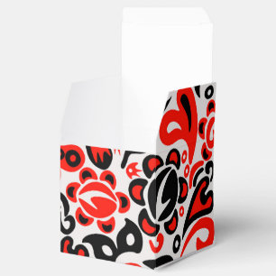 Ukrainian ethnic folk art floral pattern absrtact favour box