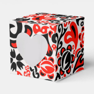 Ukrainian ethnic folk art floral pattern absrtact favour box