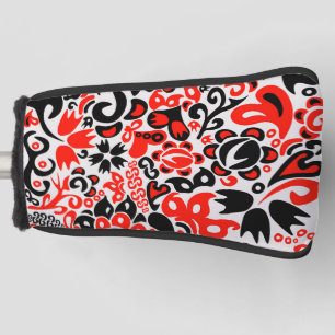 Ukrainian ethnic folk art floral pattern absrtact golf head cover