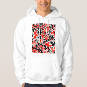 Ukrainian ethnic folk art floral pattern absrtact hoodie
