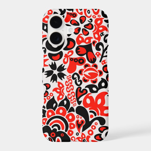 Ukrainian ethnic folk art floral pattern absrtact  iPhone case (Back)