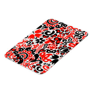 Ukrainian ethnic folk art floral pattern absrtact  magnet