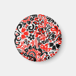 Ukrainian ethnic folk art floral pattern absrtact  magnet