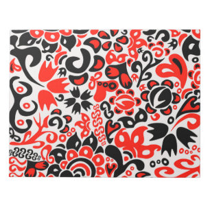 Ukrainian ethnic folk art floral pattern absrtact  notepad