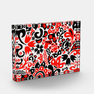 Ukrainian ethnic folk art floral pattern absrtact photo block