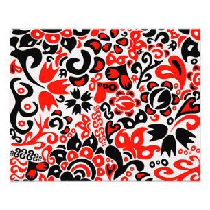 Ukrainian ethnic folk art floral pattern absrtact  photo print