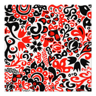Ukrainian ethnic folk art floral pattern absrtact  photo print