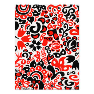 Ukrainian ethnic folk art floral pattern absrtact  photo print