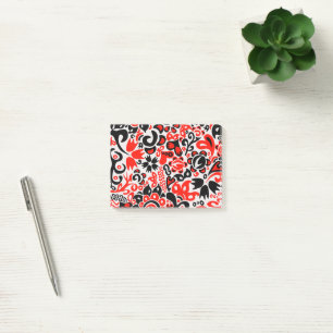 Ukrainian ethnic folk art floral pattern absrtact post-it notes