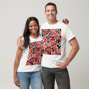 Ukrainian ethnic folk art floral pattern absrtact  T-Shirt