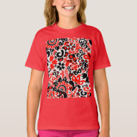 Ukrainian ethnic folk art floral pattern absrtact