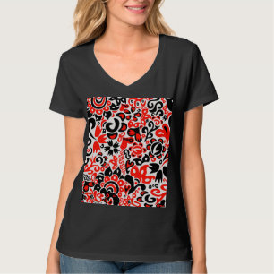 Ukrainian ethnic folk art floral pattern absrtact T-Shirt