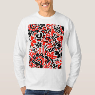 Ukrainian ethnic folk art floral pattern absrtact T-Shirt