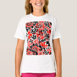 Ukrainian ethnic folk art floral pattern absrtact T-Shirt