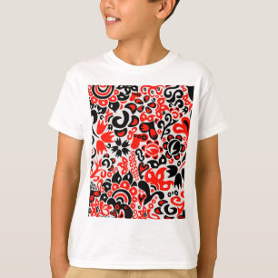 Ukrainian ethnic folk art floral pattern absrtact T-Shirt