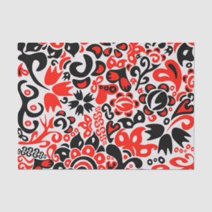 Ukrainian ethnic folk art floral pattern absrtact  tissue paper