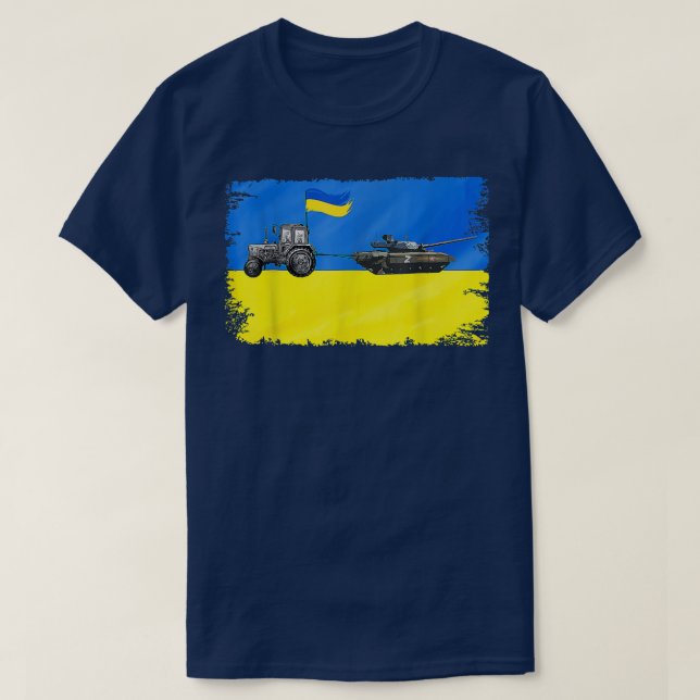 Ukrainian Farmer Steals Tank Funny Tractor Ukraini (Design Front)