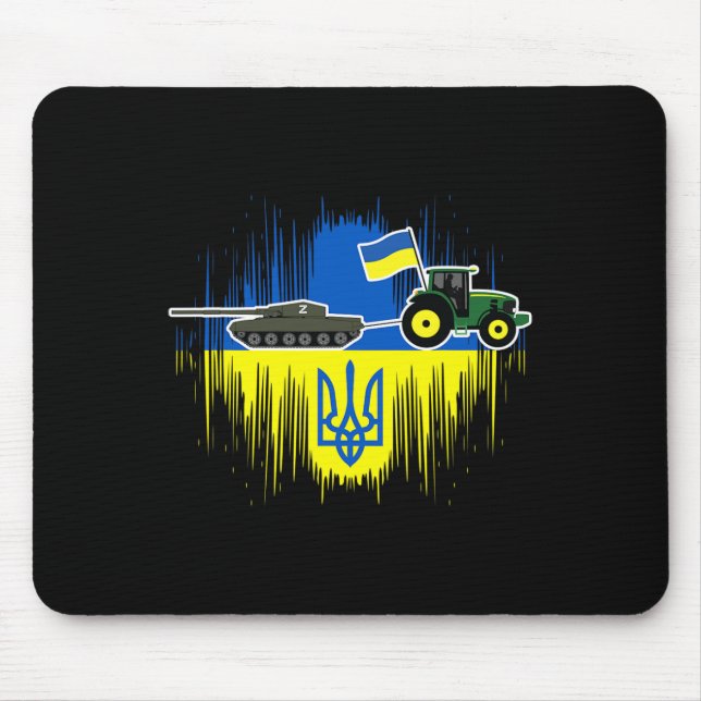 Ukrainian Farmer Steals Tank Ukraine Flag Tryzub F Mouse Mat (Front)