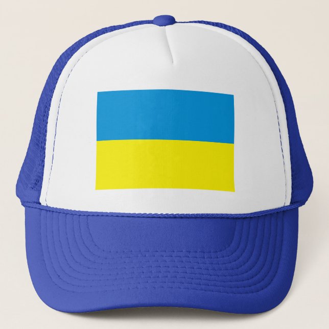 Ukrainian Flag Blue and Yellow Golf or Trucker Hat (Front)