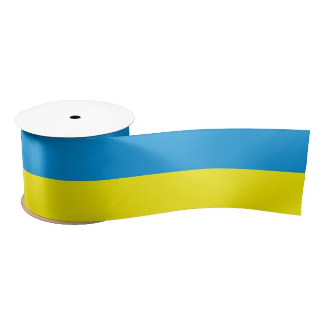 Ukrainian Flag Blue and Yellow Satin Ribbon (Spool)