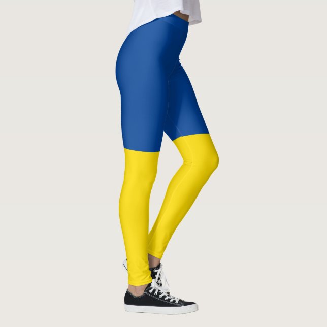 Ukrainian flag blue yellow leggings (Right)